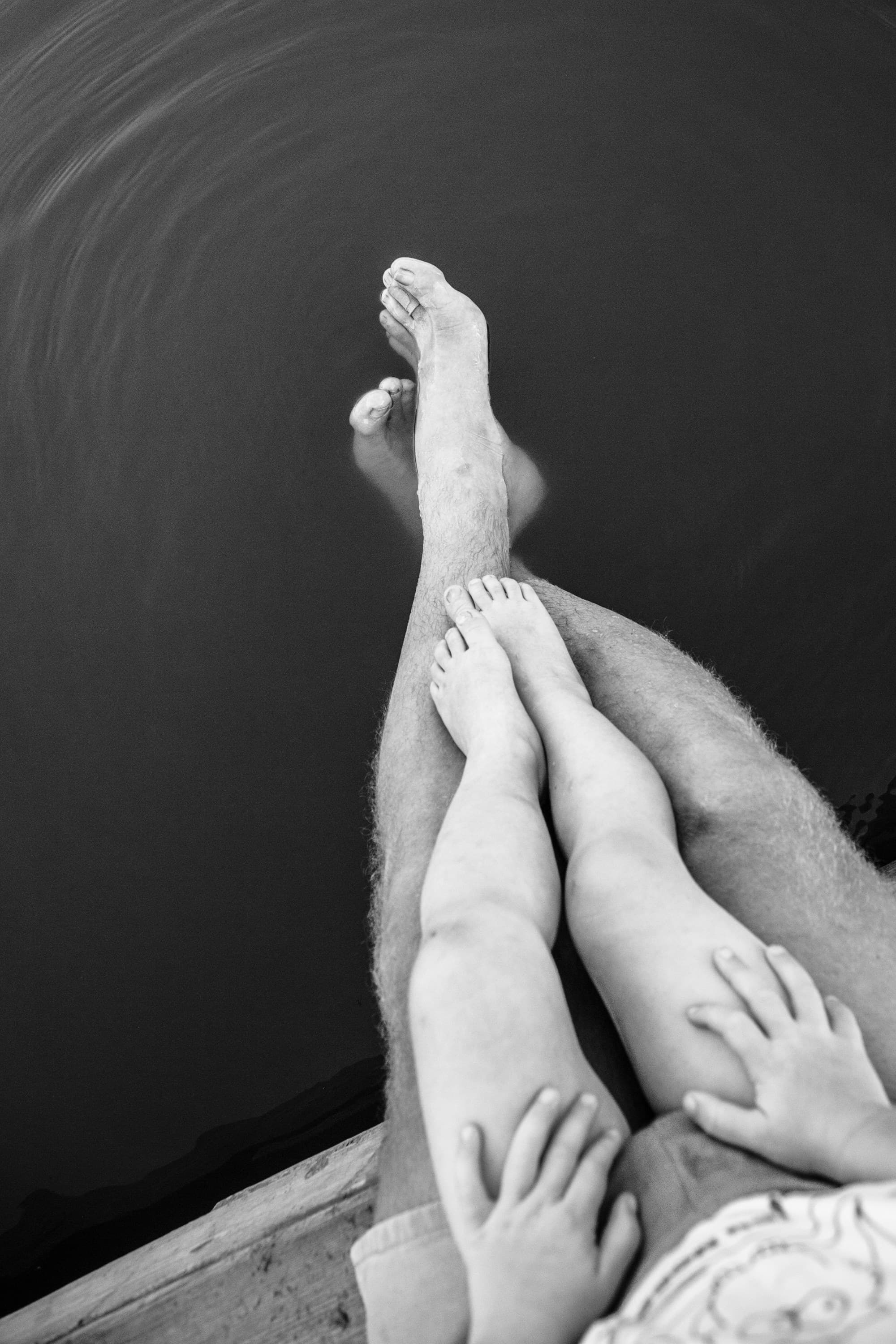Feet in the water